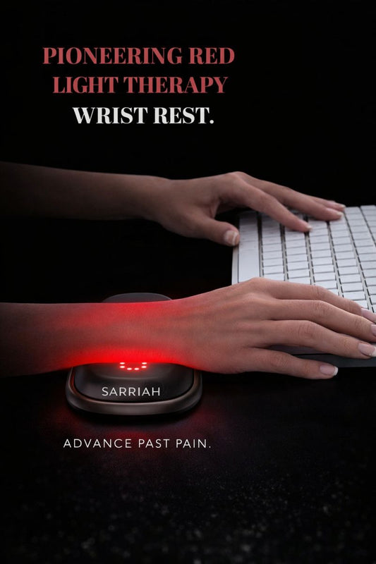 Sárriah Red Led Light Wrist Rest Pad.